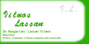 vilmos lassan business card